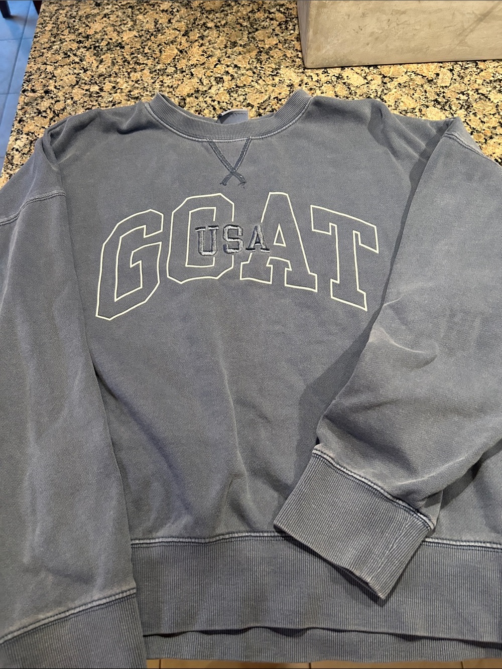 GOAT USA Crewneck Sweatshirt - Faded Blue